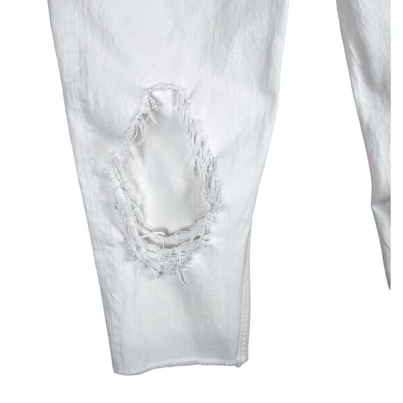 Rag & Bone Womens Rosa Mid Rise Boyfriend White Heavy Distressed Jeans Denim 31 - Picture 8 of 16